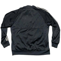 Adidas Football Grey and White Stripe Quarter Zip Jumper (L)