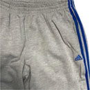 Adidas Grey and Blue Performance Essentials Baggy Joggers (S)