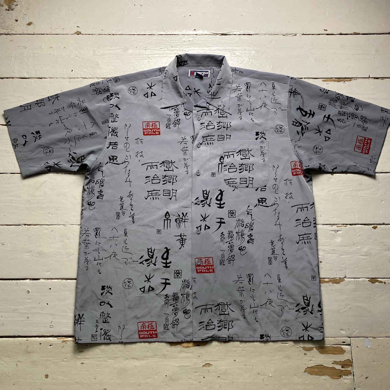 South Pole Vintage Y2K Japanese Short Sleeve Silk Shirt