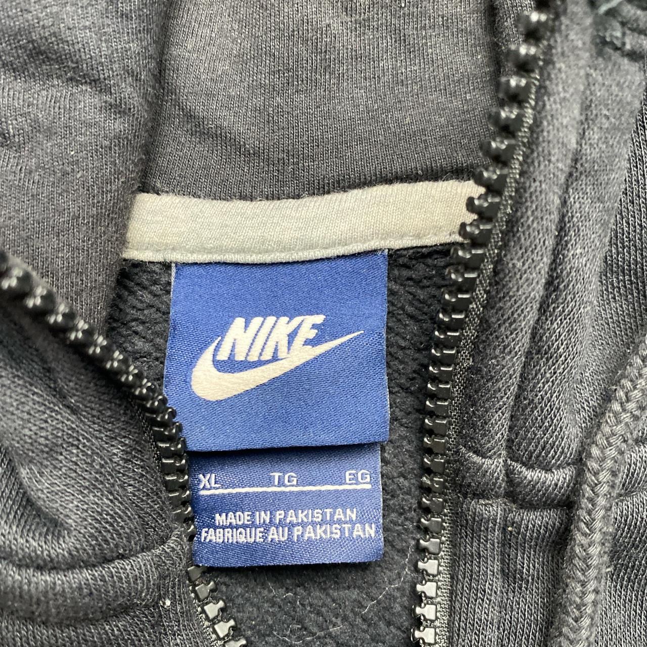 Nike Black and White Swoosh Hoodie (XL)