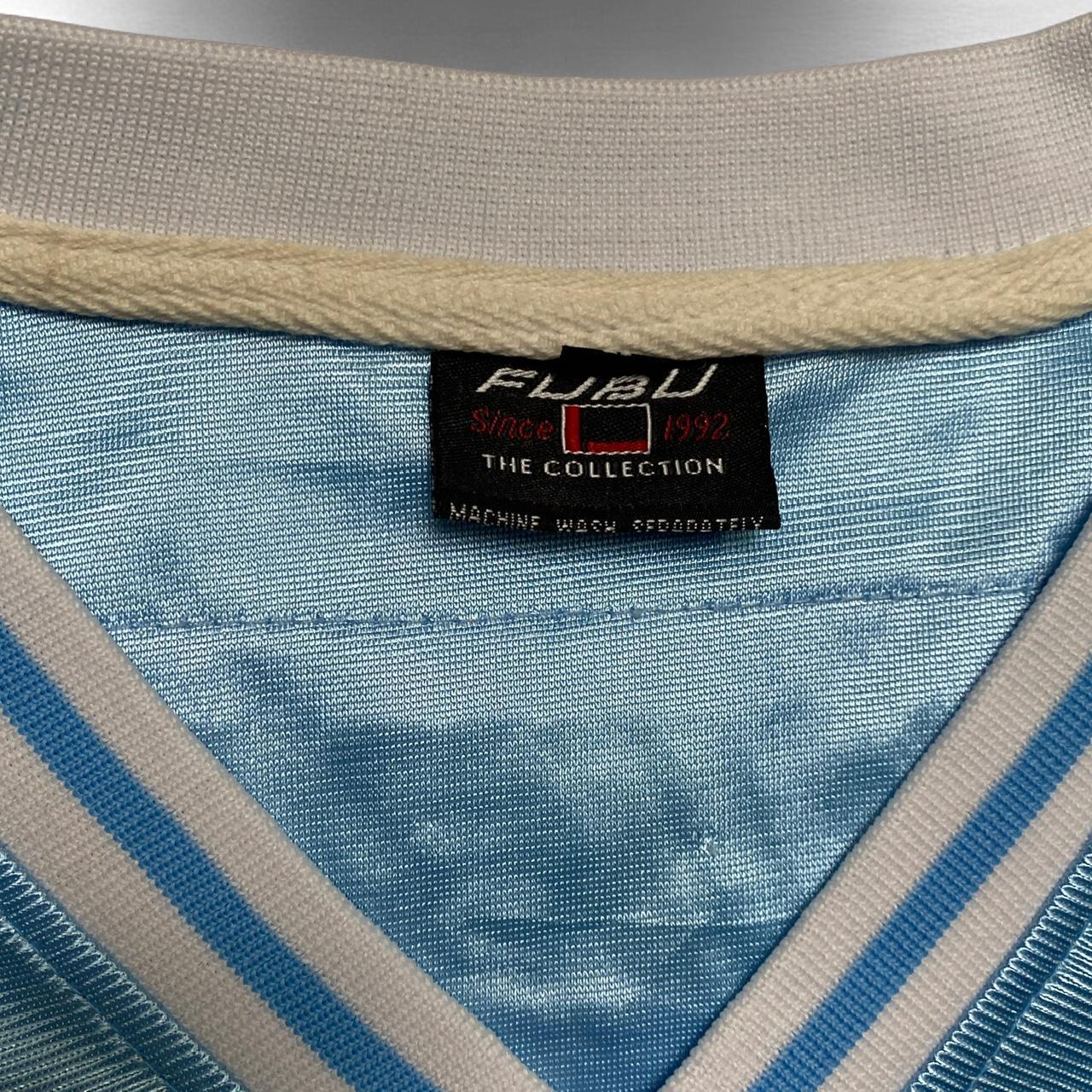FUBU Vintage 90’s Y2K Baby Blue and White Jersey (L)