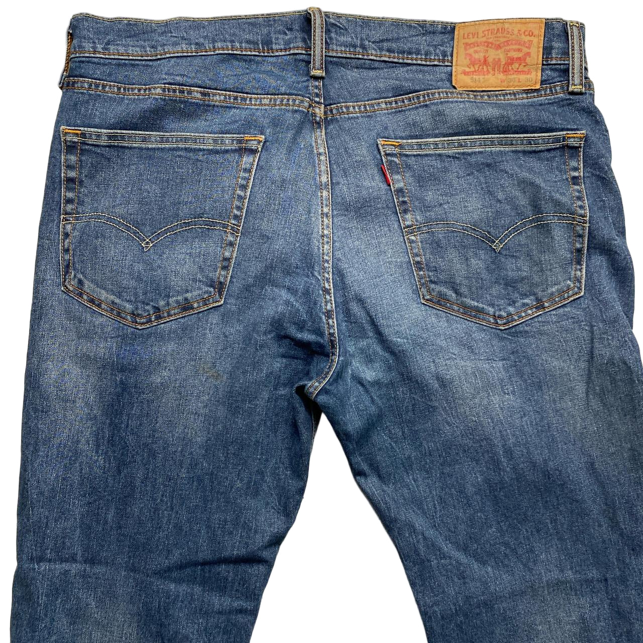 Levis 514 Baggy Navy Stonewash Jeans (36W)