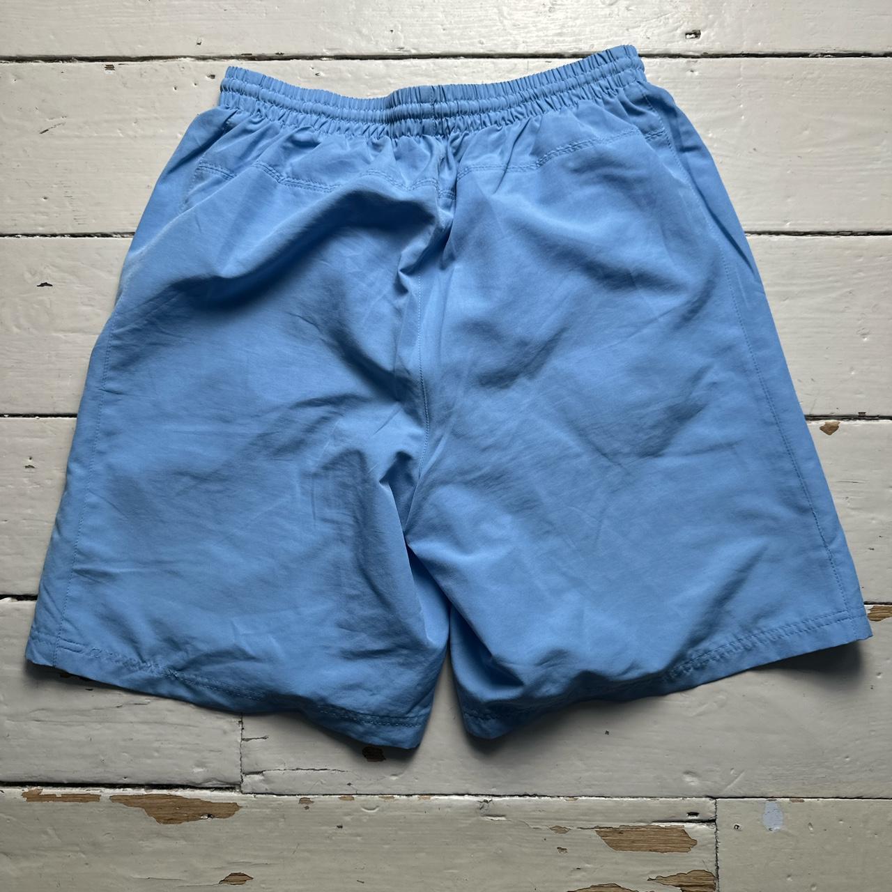 Umbro Vintage Light Blue and Navy Shell Trackpant Shorts