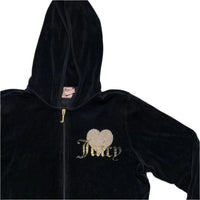 Juicy Couture Choose Juicy Black Velour Hoodie (L)