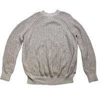 All Saints Cream and Silver Baggy Womens Jumper (M)