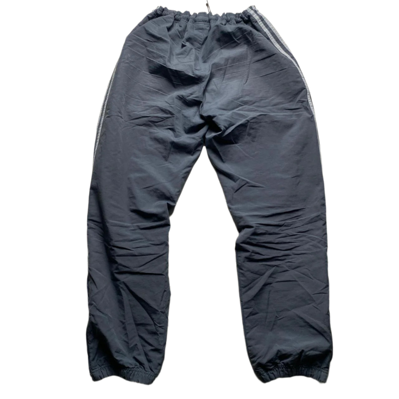 Adidas Grey and Silver Shell Trackpant Baggy Bottoms (L)