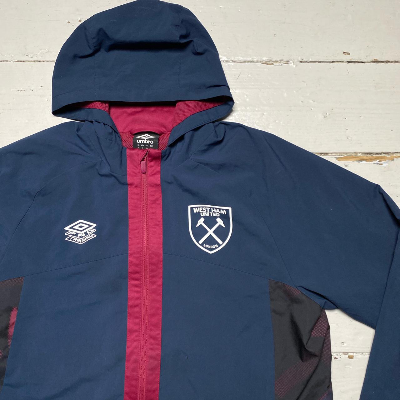 West Ham United Umbro Navy and Purple Windbreaker Training Jacket