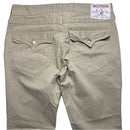 True Religion Jack Cream Beige Baggy Stitch Jeans (38W)
