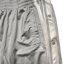 Adidas Essentials Popper Grey Silver and White Stripe Trackpant Bottoms (L)