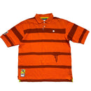 Rocawear Oramge Striped White Grafitti Polo Shirt (M)