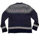 Tommy Hilfiger Navy and White Thick Knit Jumper (L)