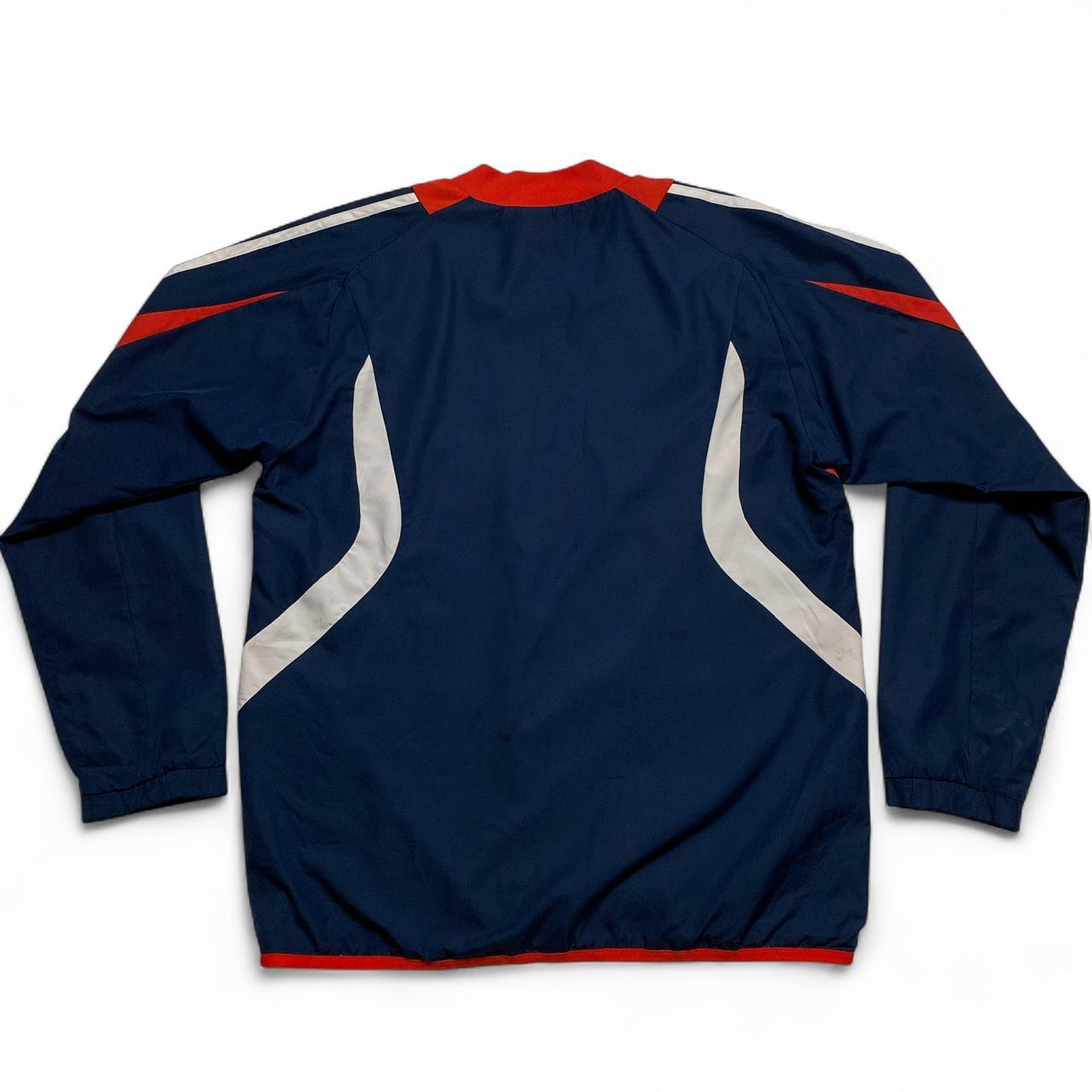 Adidas Vintage y2k Shell Windbreaker Jacket Training Jumper Navy Red and White (S)