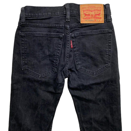 Levis 519 Hi Ball Black Slim Jeans (30W)