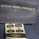 Umbro Navy Red and White Vintage y2k Polo Shirt (XL)