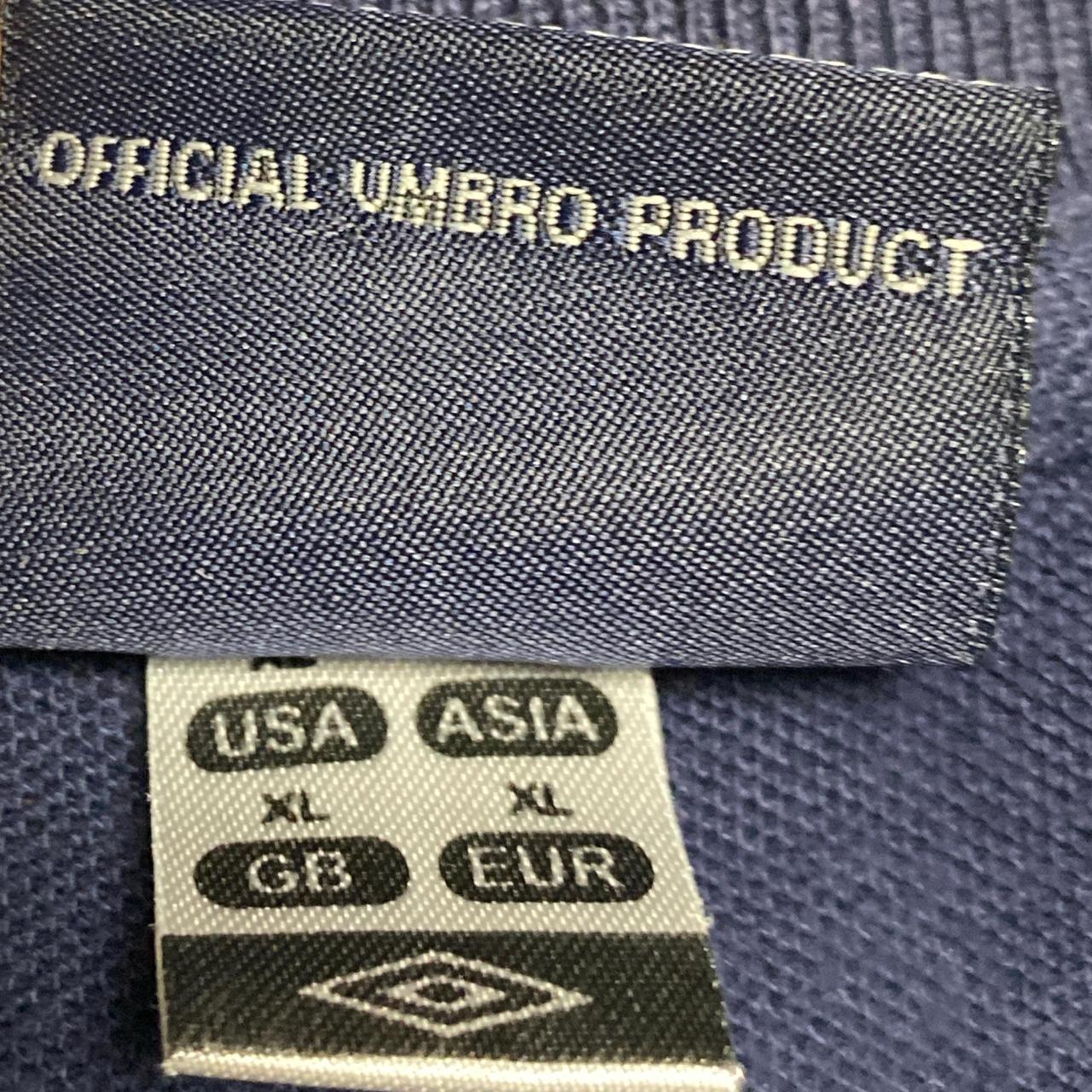 Umbro Navy Red and White Vintage y2k Polo Shirt (XL)