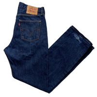 Levis 751 02 Baggy Distressed Navy Jeans (34W)