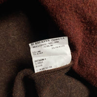 Burberry Burgundy Red Lana Alpaca Wool Womens Coat (M)