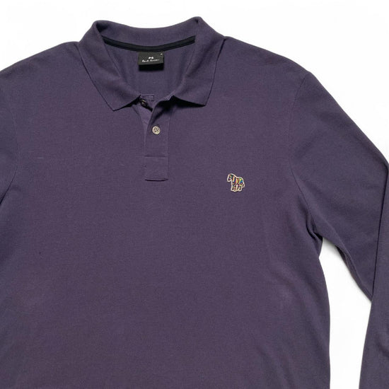 Paul Smith Navy Long Sleeve Polo Shirt (M)