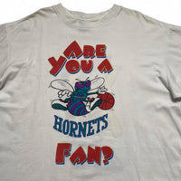 Charlotte Hornets Bud Light Vintage 90’s Single Stitch White T Shirt (XL)