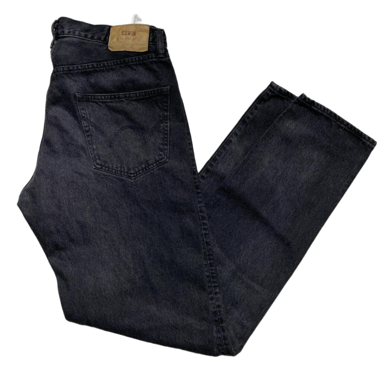 Edwin Grey Charcoal Regular Tapered Baggy Jeans (W 34)