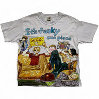 One Piece Anime White Graphic T Shirt (L)