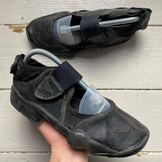 Nike Air Rift Black Leather Non Tabi Split Toe