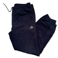 Adidas Navy and Grey Shell Trackpant Baggy Nylon Bottoms (S)