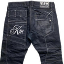K&M Vintage Kosmolupo White Stitch Embroidery y2k Jeans (34W)