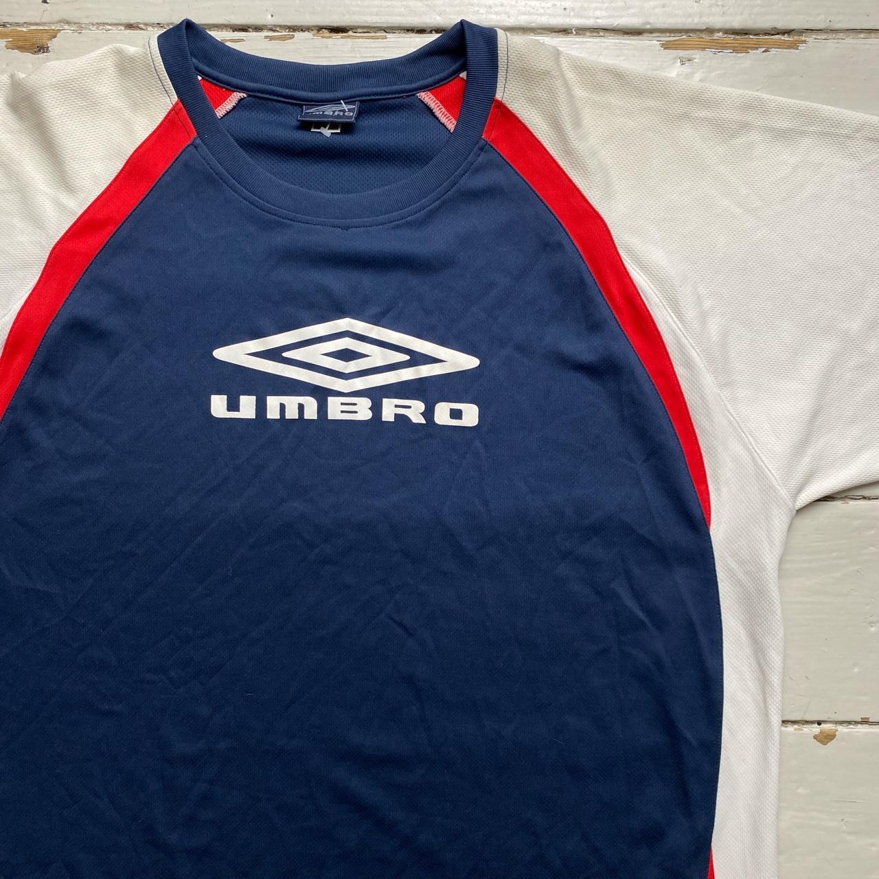 Umbro Vintage England Football Type Jersey Navy White and Red