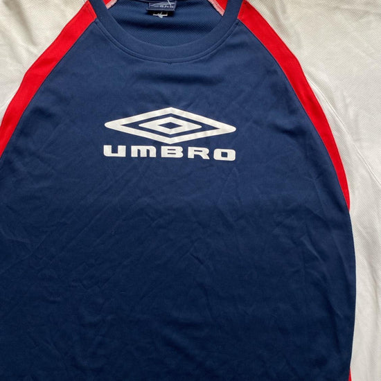 Umbro Vintage England Football Type Jersey Navy White and Red (2XL)
