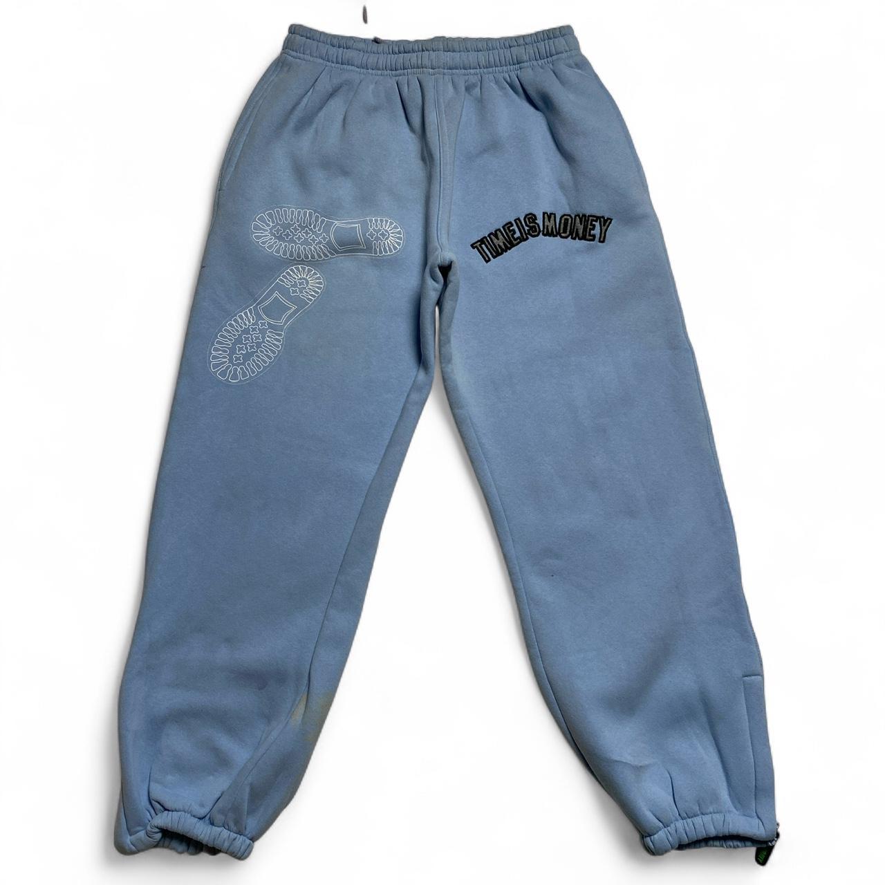 Time is Money Vintage y2k Baby Light Blue Air Force Embroidery Tracksuit (S)