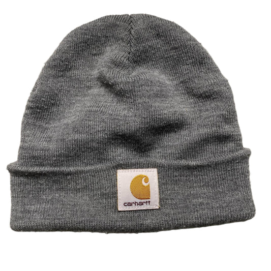 Carhartt Grey and White Beanie Hat