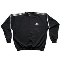 Adidas Black and White Vintage Jumper (L)