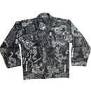 Raco Jeans Vintage 90’s Dragon Newspaper Transcript Denim Suit Jacket and Jeans (WOMEN.S)