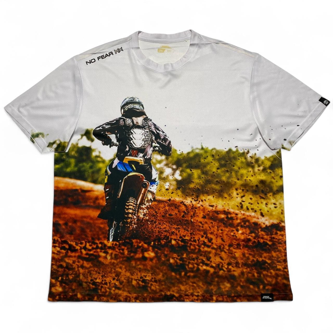 No Fear MX Motocross White Jersey T Shirt (2XL)