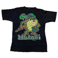 Taz Tasmanian Devil Warner Brothers 1996 90’s Black Irish Fever T Shirt (L)