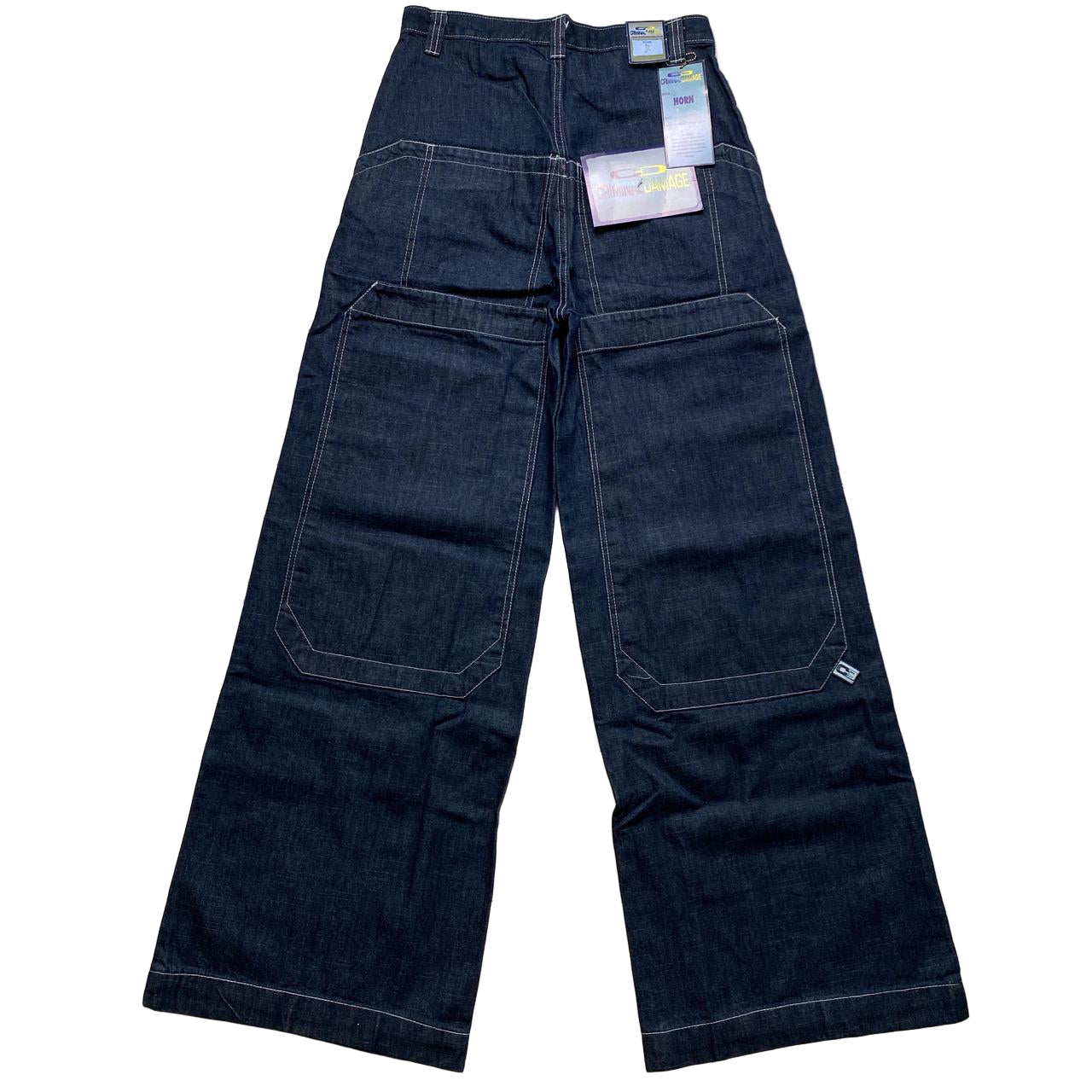 Criminal Damage Big Baggy Navy Jeans (30W)