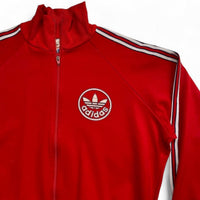 Adidas Red and White Vintage 90’s Tracksuit Jacket (L)