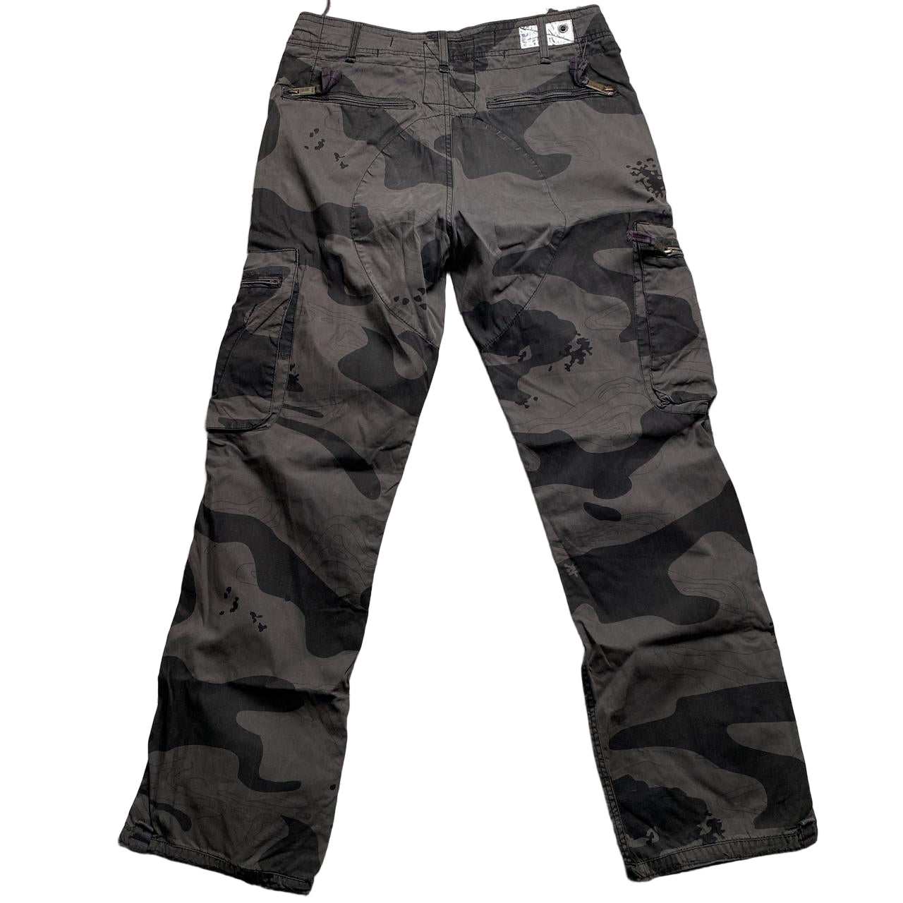 Zoo York Vintage Camouflage Cargo Army Combat Trousers Grey (32W)