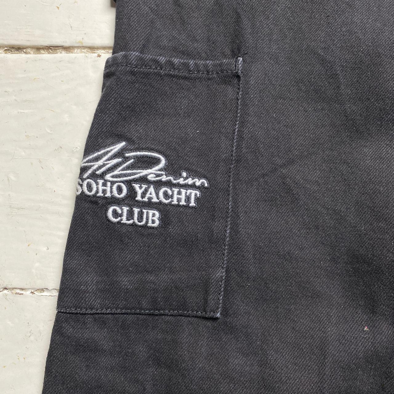 A1 Denim Soho Yacht Club Black Baggy Carpenter Cargo Denim Jeans