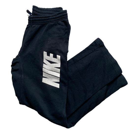 Nike Club Navy and White Spellout Baggy Joggers (M)