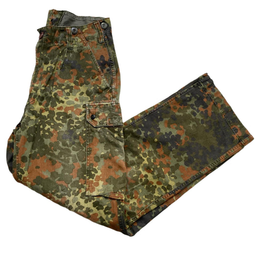 Vintage 1993 Camouflage Army Military Cargo Trousers Brown and Green (W 32)