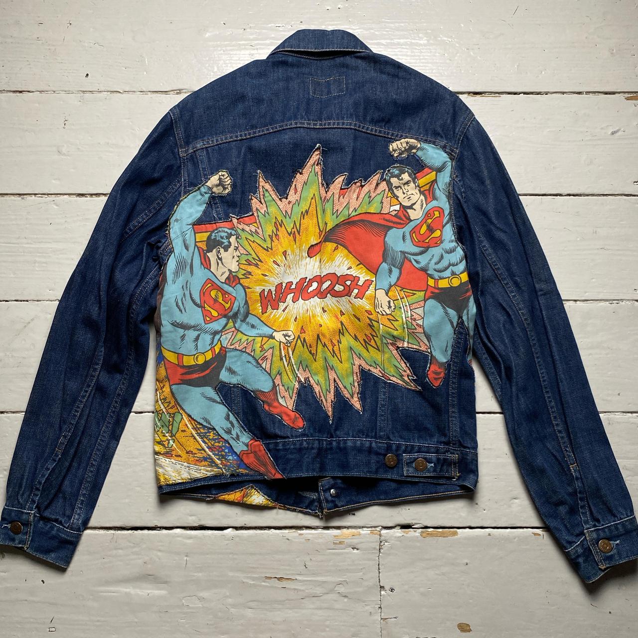 Levis 70500 Navy Vintage Comic Book Marvel Custom Denim Jacket