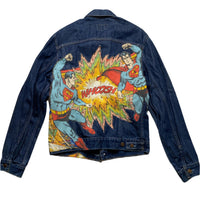 Levis 70500 Navy Vintage Comic Book Marvel Custom Denim Jacket (L)