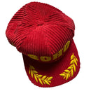 Soho Yacht Club Red and Gold Corduroy Velvet Snapback Cap