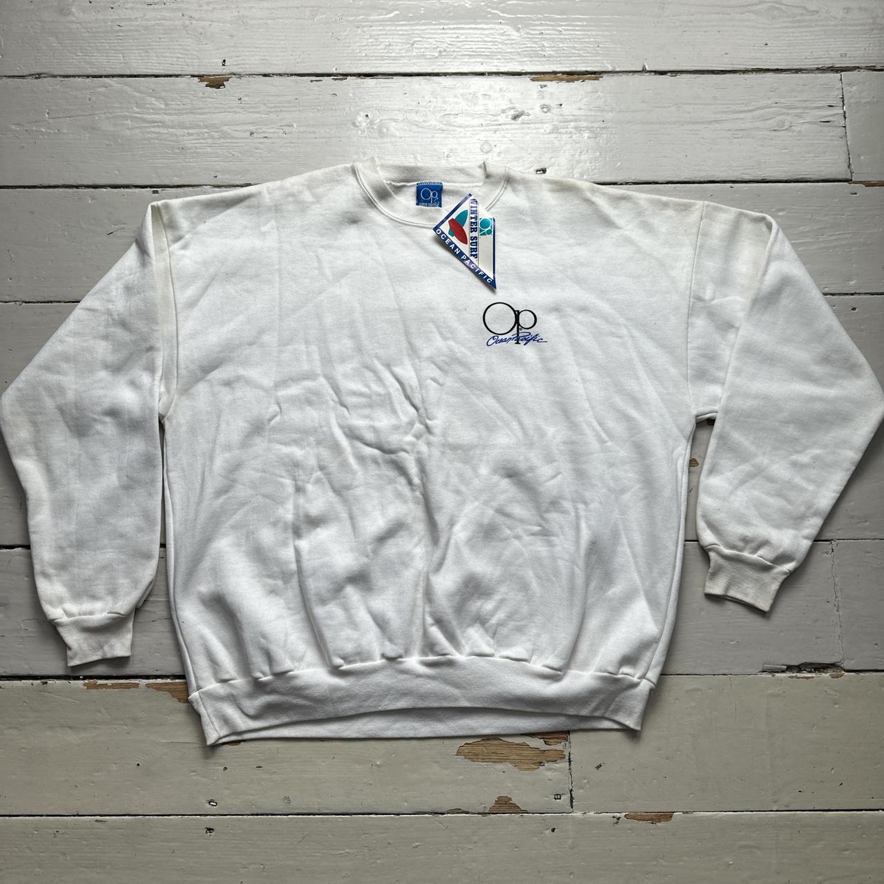 Ocean Pacific Vintage White Senor Chili Surfer Cartoon Jumper