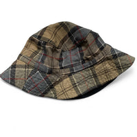 Barbour Nova Check Bucket Hat Khaki and Cream
