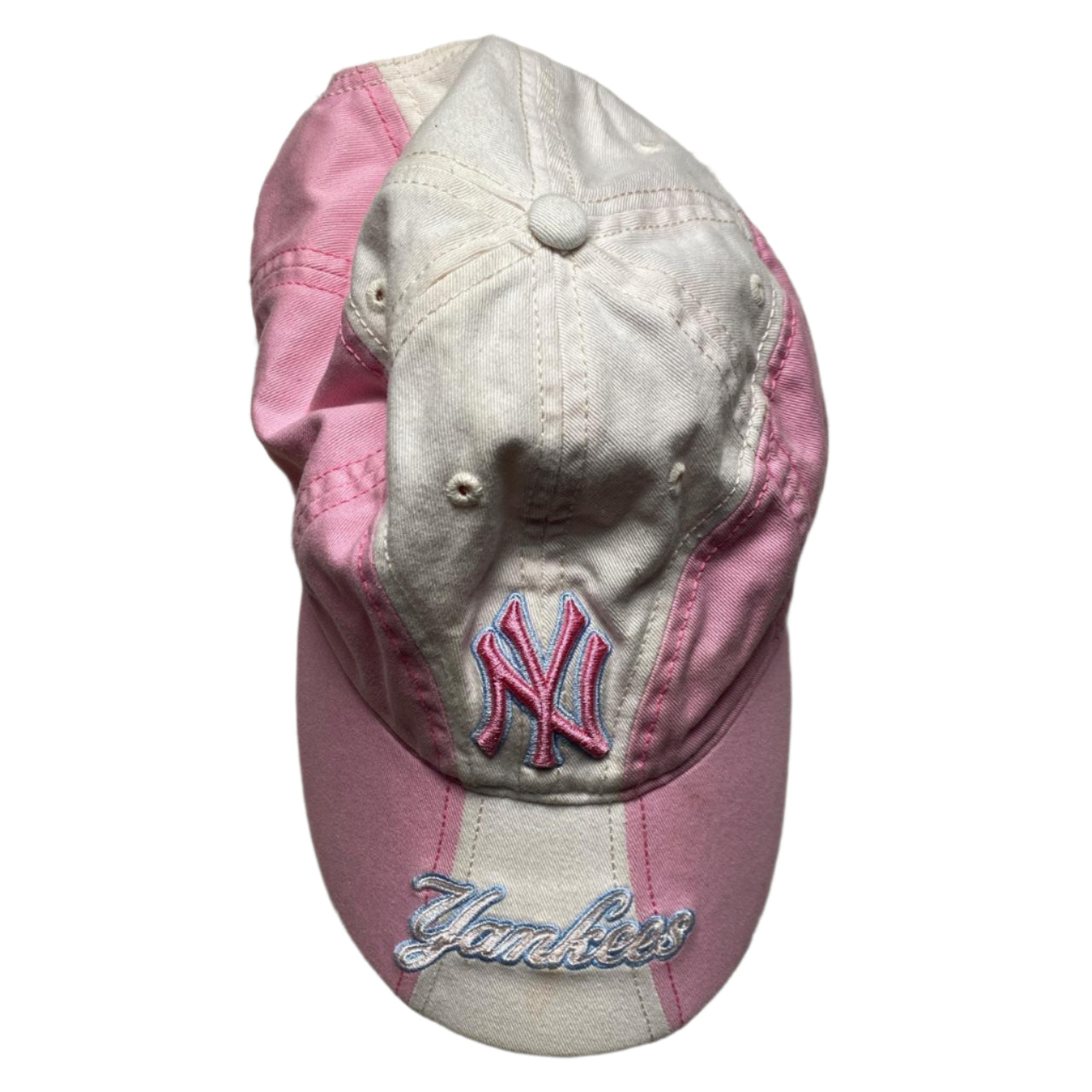 New York Yankees Vintage White and Pink Baseball Cap