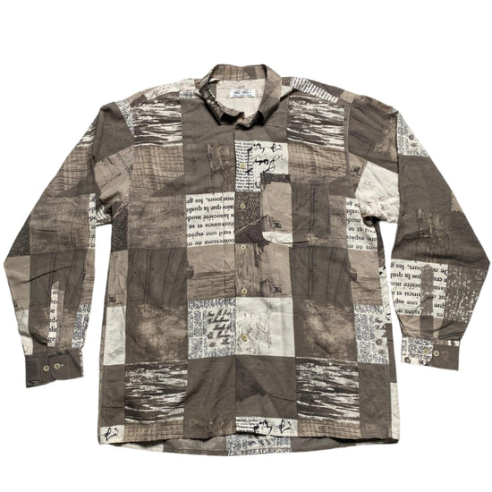 Rian Rucci Vintage Multi Print Shirt Grey and White (L)