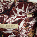Burberry Brit Brown and White Floral Leaf Prints Short Sleeve Shirt (M)